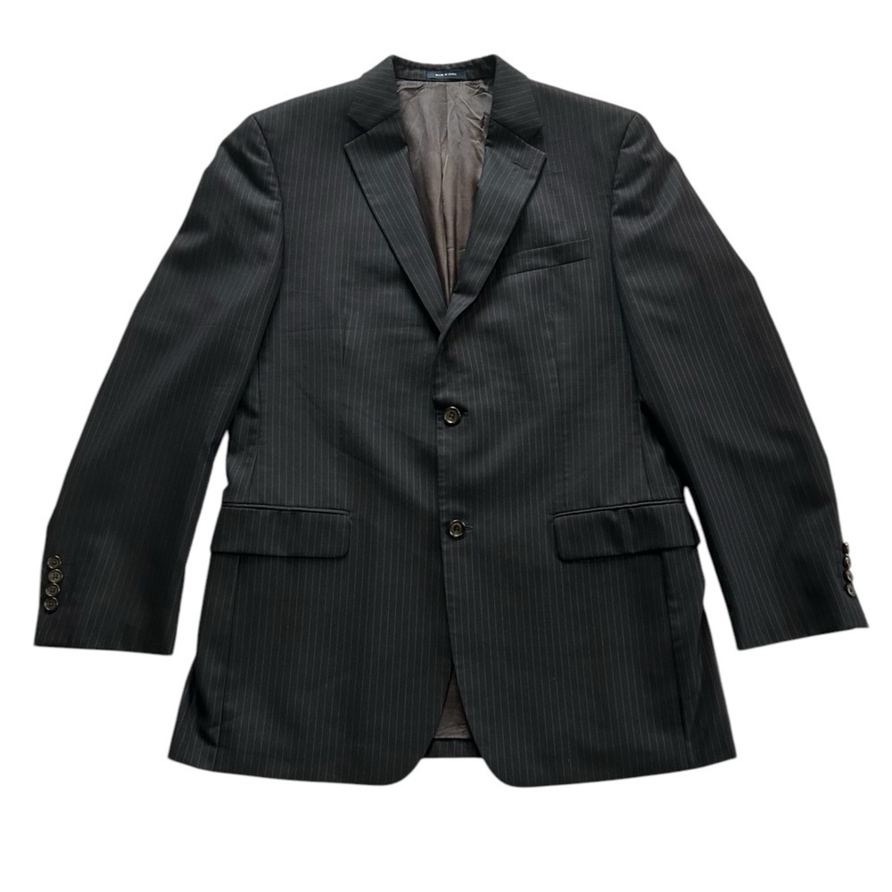 Ralph Lauren Wool Men’s size 42L Blazer Jacket Sport Coat Black & white striped